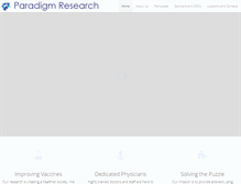 Tablet Screenshot of paradigm-research.com